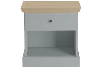 Yöpöytä Galen 45x35 cm - Harmaa/Ruskea - Huonekalut - Pöytä & ruokailuryhmä - Apupöytä & sivupöytä - Yöpöytä