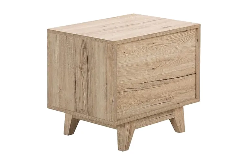 Yöpöytä Gerilyn 50 cm Säilytyksellä Laatikko+Hylly - Valkoinen - Huonekalut - Pöytä & ruokailuryhmä - Apupöytä & sivupöytä - Yöpöytä