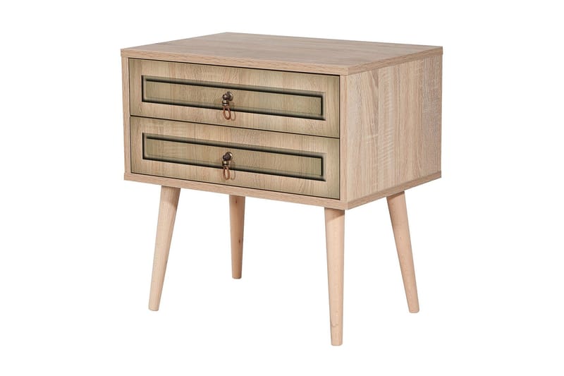 Yöpöytä Gillberga 60 cm Säilytyksellä 2 laatikkoa - Luonnonväri/Ruskea - Huonekalut - Pöytä & ruokailuryhmä - Apupöytä & sivupöytä - Yöpöytä