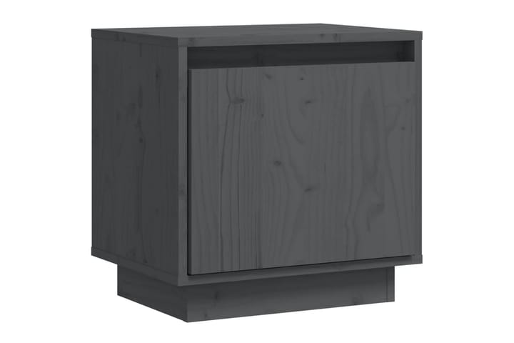 Yöpöytä harmaa 40x30x40 cm täysi mänty - Harmaa - Yöpöytä
