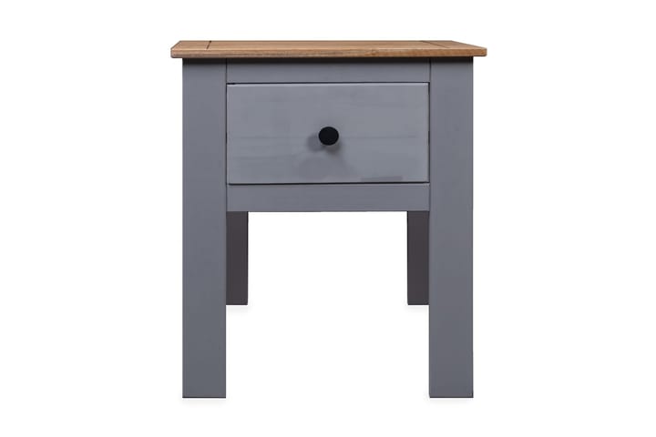 Yöpöytä harmaa 46x40x57 cm mänty Panama-sarja - Harmaa - Yöpöytä