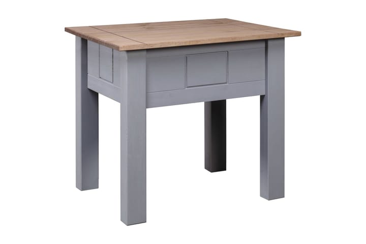 Yöpöytä harmaa 50,5x50,5x52,5 cm täysi mänty Panama-sarja - Harmaa - Yöpöytä