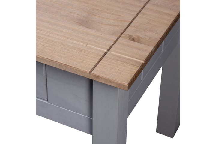 Yöpöytä harmaa 50,5x50,5x52,5 cm täysi mänty Panama-sarja - Harmaa - Yöpöytä