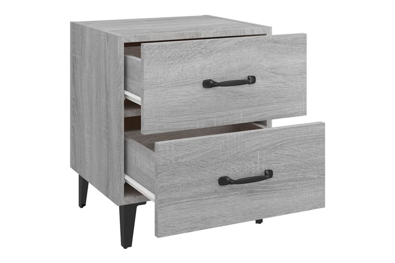 Yöpöytä harmaa Sonoma 40x35x47,5 cm - Harmaa - Huonekalut - Pöytä & ruokailuryhmä - Apupöytä & sivupöytä - Yöpöytä
