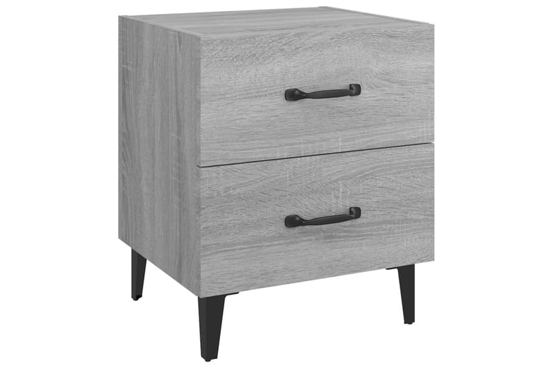 Yöpöytä harmaa Sonoma 40x35x47,5 cm - Harmaa - Huonekalut - Pöytä & ruokailuryhmä - Apupöytä & sivupöytä - Yöpöytä