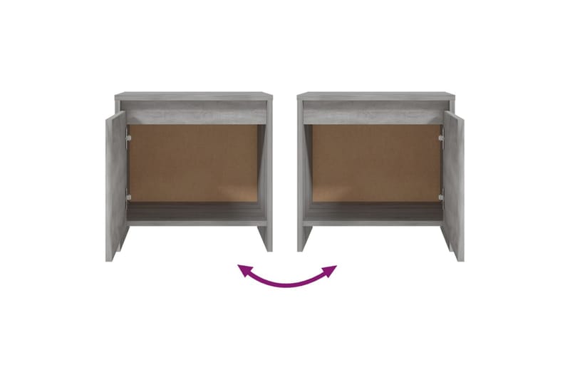 Yöpöytä harmaa Sonoma 45x34x44,5 cm lastulevy - Harmaa - Huonekalut - Pöytä & ruokailuryhmä - Apupöytä & sivupöytä - Yöpöytä