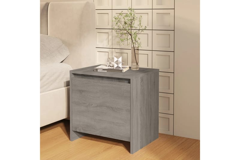 Yöpöytä harmaa Sonoma 45x34x44,5 cm lastulevy - Harmaa - Huonekalut - Pöytä & ruokailuryhmä - Apupöytä & sivupöytä - Yöpöytä