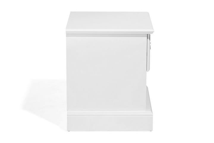 Yöpöytä Hevingham 48 cm Säilytyksellä Laatikko+Hylly - Valkoinen - Yöpöytä