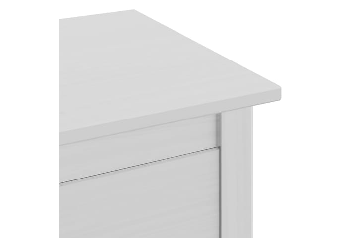 Yöpöytä Hill Range valkoinen 46x35x49,5 cm täysi mänty - Valkoinen - Yöpöytä