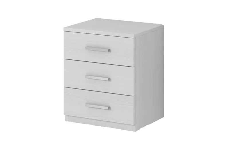 Yöpöytä Jorbes 41x46 cm - Tuhkanharmaa/Valkoinen - Huonekalut - Pöytä & ruokailuryhmä - Apupöytä & sivupöytä - Yöpöytä