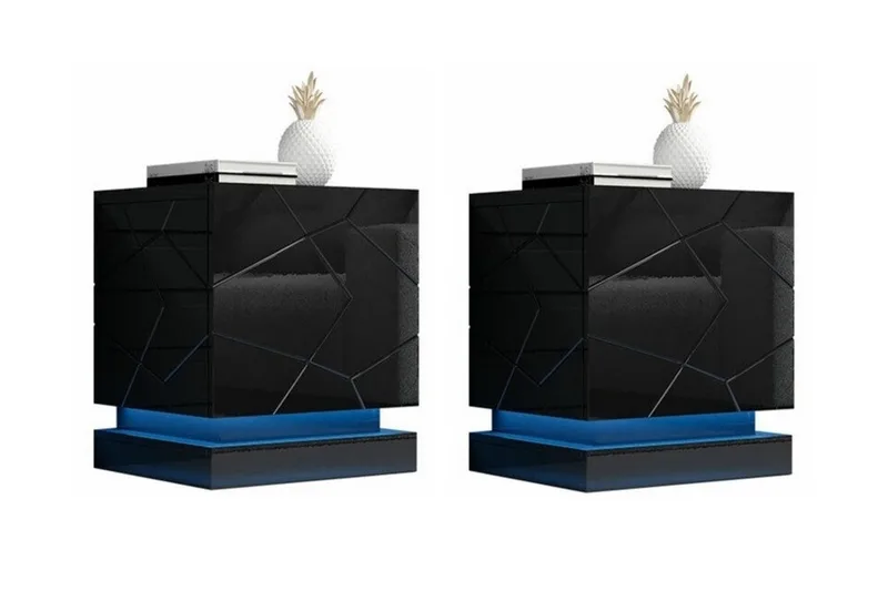 Yöpöytä Juniskär 46 cm, Musta