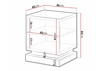 Yöpöytä Juniskär 46 cm - Musta - Huonekalut - Pöytä & ruokailuryhmä - Apupöytä & sivupöytä - Yöpöytä
