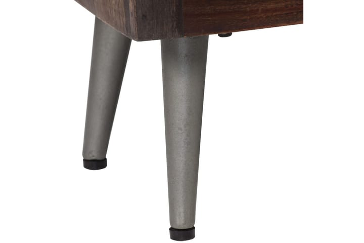 Yöpöytä kiinteä kierrätetty puu 40x30x50 cm - Ruskea - Yöpöytä