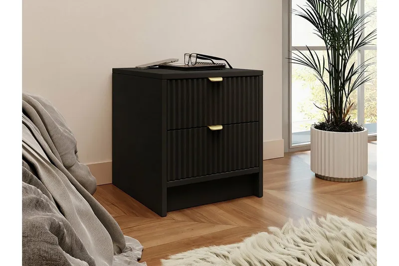 Yöpöytä Kintore 35 cm - Musta - Huonekalut - Pöytä & ruokailuryhmä - Apupöytä & sivupöytä - Yöpöytä