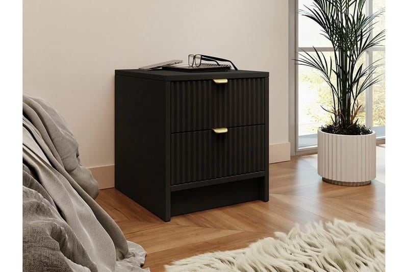 Yöpöytä Kintore 35 cm - Musta - Huonekalut - Pöytä & ruokailuryhmä - Apupöytä & sivupöytä - Yöpöytä