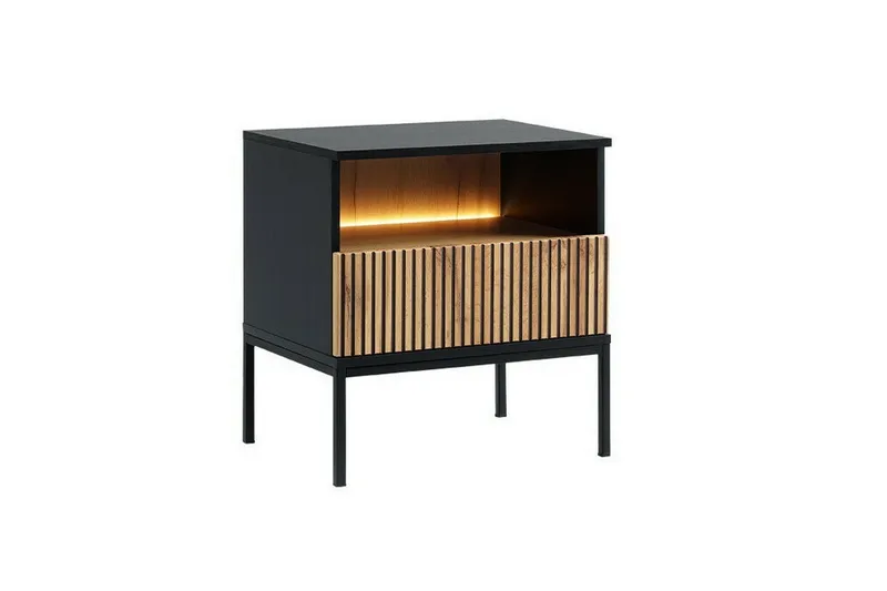 Yöpöytä Klinkerville 54 cm, Musta