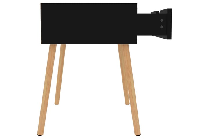 Yöpöytä korkeakiilto musta 40x40x56 cm lastulevy - Musta - Yöpöytä