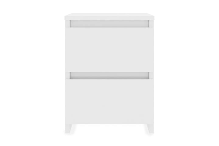 Yöpöytä korkeakiilto valkoinen 30x30x40 cm lastulevy - Valkoinen - Yöpöytä