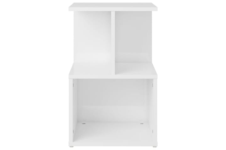 Yöpöytä korkeakiilto valkoinen 35x35x55 cm lastulevy - Yöpöytä
