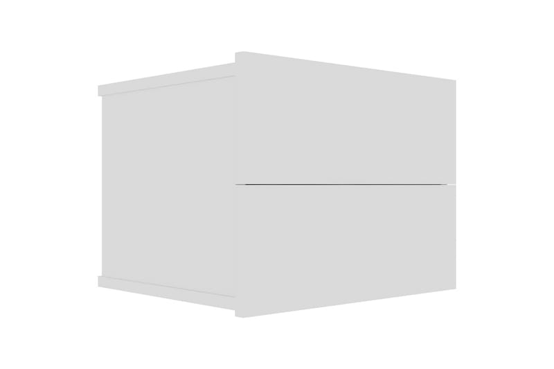 Yöpöytä korkeakiilto valkoinen 40x30x30 cm lastulevy - Valkoinen - Huonekalut - Pöytä & ruokailuryhmä - Apupöytä & sivupöytä - Yöpöytä