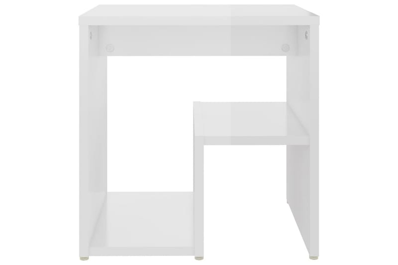 Yöpöytä korkeakiilto valkoinen 40x30x40 cm lastulevy - Huonekalut - Pöytä & ruokailuryhmä - Apupöytä & sivupöytä - Yöpöytä