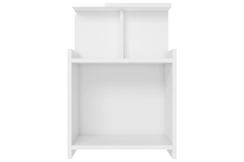Yöpöytä korkeakiilto valkoinen 40x35x60 cm lastulevy - Huonekalut - Pöytä & ruokailuryhmä - Apupöytä & sivupöytä - Yöpöytä