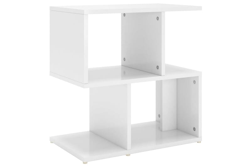 Yöpöytä korkeakiilto valkoinen 50x30x51,5 cm lastulevy - Huonekalut - Pöytä & ruokailuryhmä - Apupöytä & sivupöytä - Yöpöytä