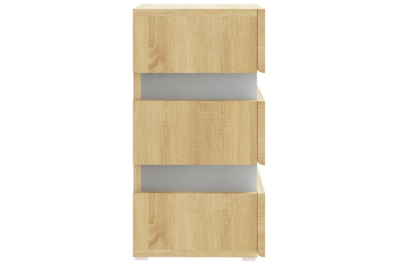 Yöpöytä LED-valoilla Sonoma-tammi 45x35x67 cm lastulevy - Ruskea - Huonekalut - Pöytä & ruokailuryhmä - Apupöytä & sivupöytä - Yöpöytä