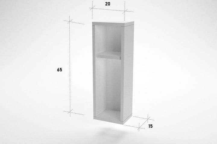 Yöpöytä Lundtorp 15 cm Säilytyksellä 2 hyllyä - Valkoinen - Yöpöytä
