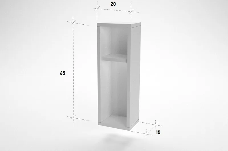 Yöpöytä Lundtorp 15 cm Säilytyksellä 2 hyllyä - Valkoinen - Huonekalut - Pöytä & ruokailuryhmä - Apupöytä & sivupöytä - Yöpöytä