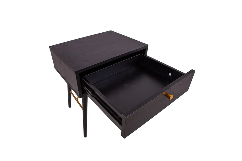 Yöpöytä Luxemburg Musta/Kupari - Huonekalut - Pöytä & ruokailuryhmä - Apupöytä & sivupöytä - Yöpöytä