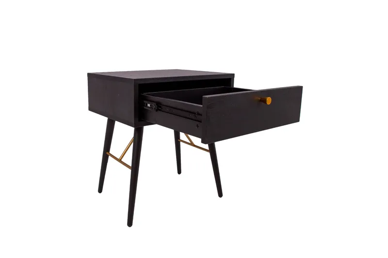 Yöpöytä Luxemburg Musta/Kupari - Huonekalut - Pöytä & ruokailuryhmä - Apupöytä & sivupöytä - Yöpöytä