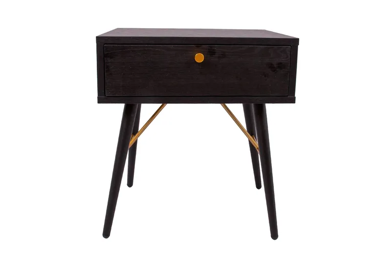 Yöpöytä Luxemburg Musta/Kupari - Huonekalut - Pöytä & ruokailuryhmä - Apupöytä & sivupöytä - Yöpöytä