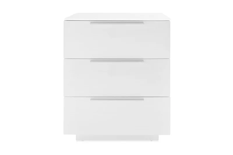Yöpöytä Magdax 50 cm Säilytyksellä 3 laatikkoa, Valkoinen