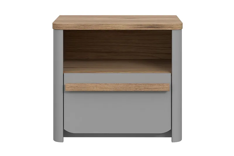 Yöpöytä Meris 41x49 cm, Harmaa/Ruskea