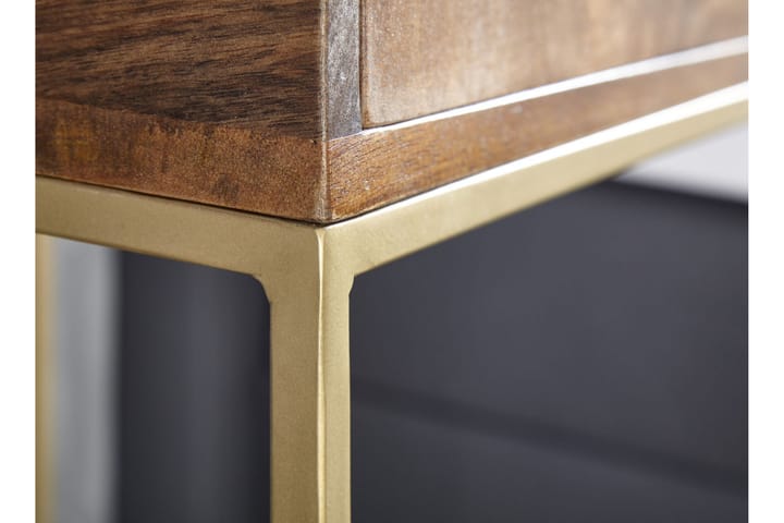 Yöpöytä Mexus 35 cm Suorakulmainen - Kulta/Ruskea - Yöpöytä