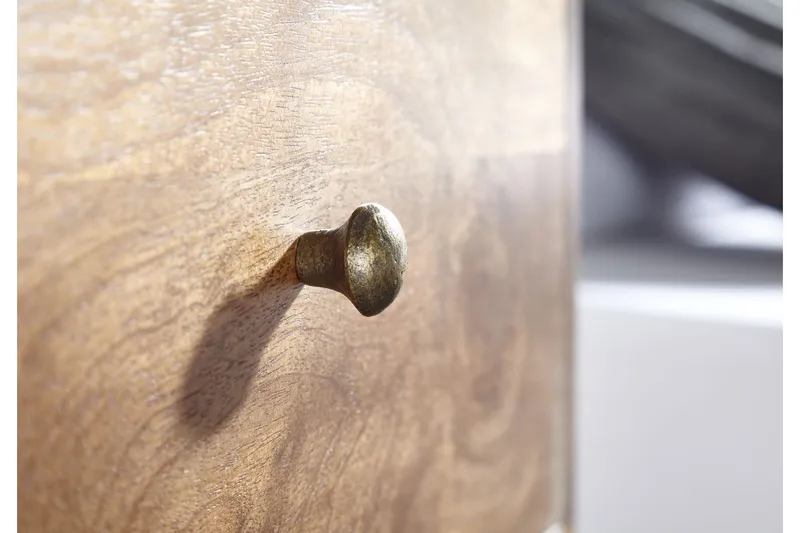 Yöpöytä Mexus 35 cm Suorakulmainen - Kulta/Ruskea - Huonekalut - Pöytä & ruokailuryhmä - Apupöytä & sivupöytä - Yöpöytä