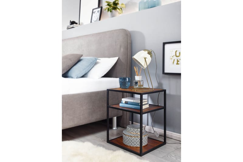 Yöpöytä Mexus 35 cm Suorakulmainen - Ruskea - Huonekalut - Pöytä & ruokailuryhmä - Apupöytä & sivupöytä - Yöpöytä