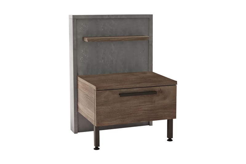 Yöpöytä Moerdijk 44 cm, Ruskea/Harmaa