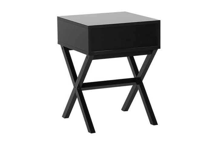 Yöpöytä Mondariz 40 cm Säilytyksellä Laatikko - Musta - Yöpöytä