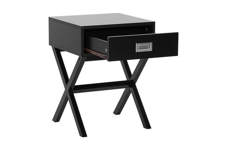 Yöpöytä Mondariz 40 cm Säilytyksellä Laatikko - Musta - Yöpöytä