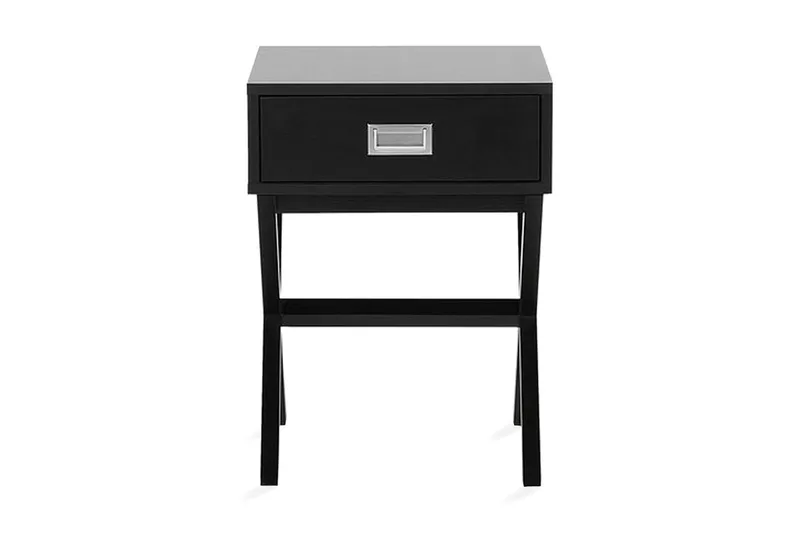 Yöpöytä Mondariz 40 cm Säilytyksellä Laatikko, Musta