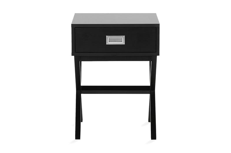 Yöpöytä Mondariz 40 cm Säilytyksellä Laatikko, Musta