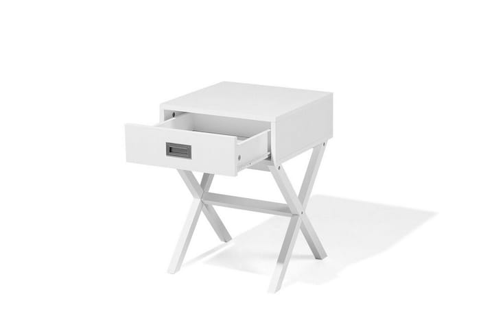 Yöpöytä Mondariz 40 cm Säilytyksellä Laatikko - Valkoinen - Yöpöytä