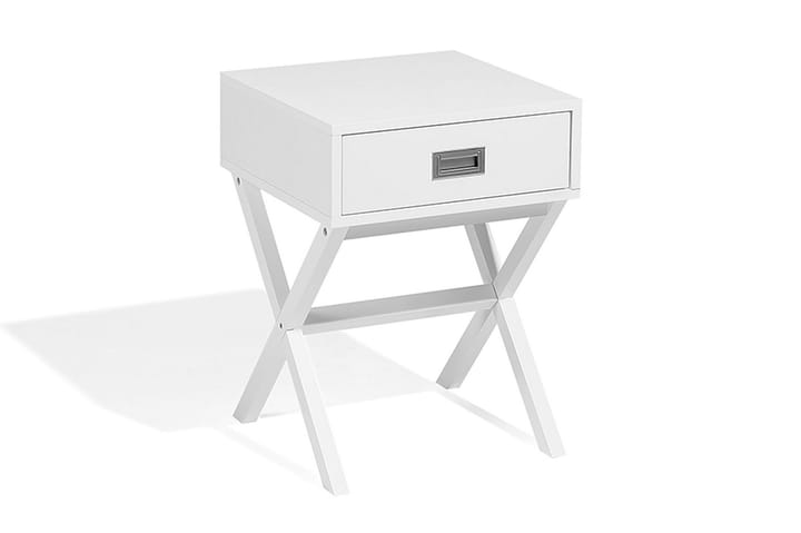 Yöpöytä Mondariz 40 cm Säilytyksellä Laatikko - Valkoinen - Yöpöytä