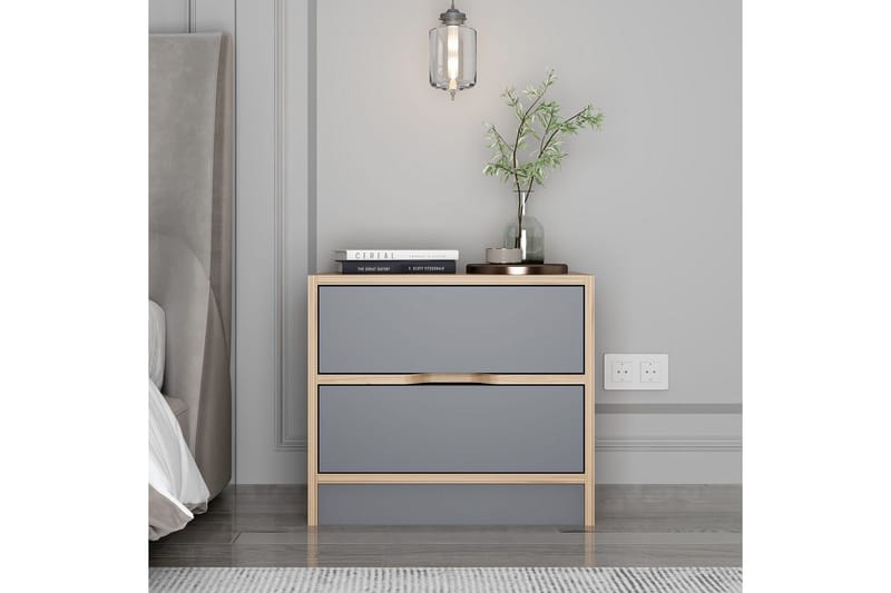 Yöpöytä Munna 54 cm, Pähkinä/Antrasiitti