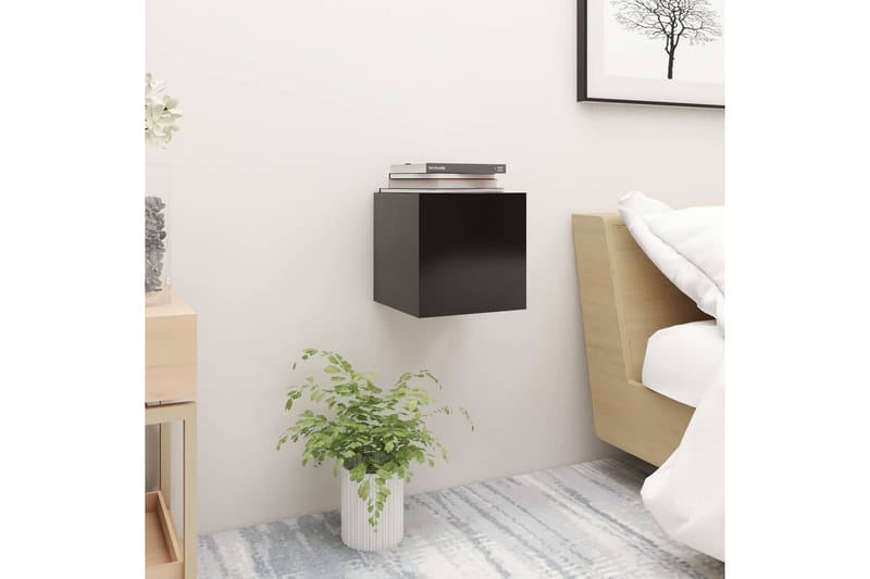 Yöpöytä musta 30,5x30x30 cm lastulevy - Musta - Huonekalut - Pöytä & ruokailuryhmä - Apupöytä & sivupöytä - Yöpöytä