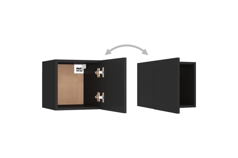 Yöpöytä musta 30,5x30x30 cm lastulevy - Musta - Huonekalut - Pöytä & ruokailuryhmä - Apupöytä & sivupöytä - Yöpöytä