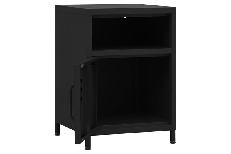 Yöpöytä musta 35x35x51 cm teräs - Huonekalut - Pöytä & ruokailuryhmä - Apupöytä & sivupöytä - Yöpöytä