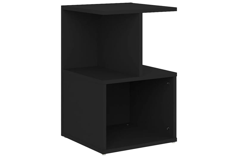 Yöpöytä musta 35x35x55 cm lastulevy - Huonekalut - Pöytä & ruokailuryhmä - Apupöytä & sivupöytä - Yöpöytä